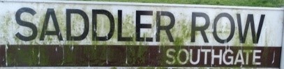 street sign - Saddler Row, Southgate